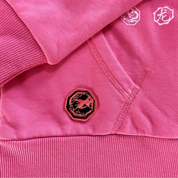 Li-Ning•NWT•S•Hot Pink•Full-Zip Fleece Hoodie•Embroidered Patches + Sleeve Cuff - Picture 7 of 16